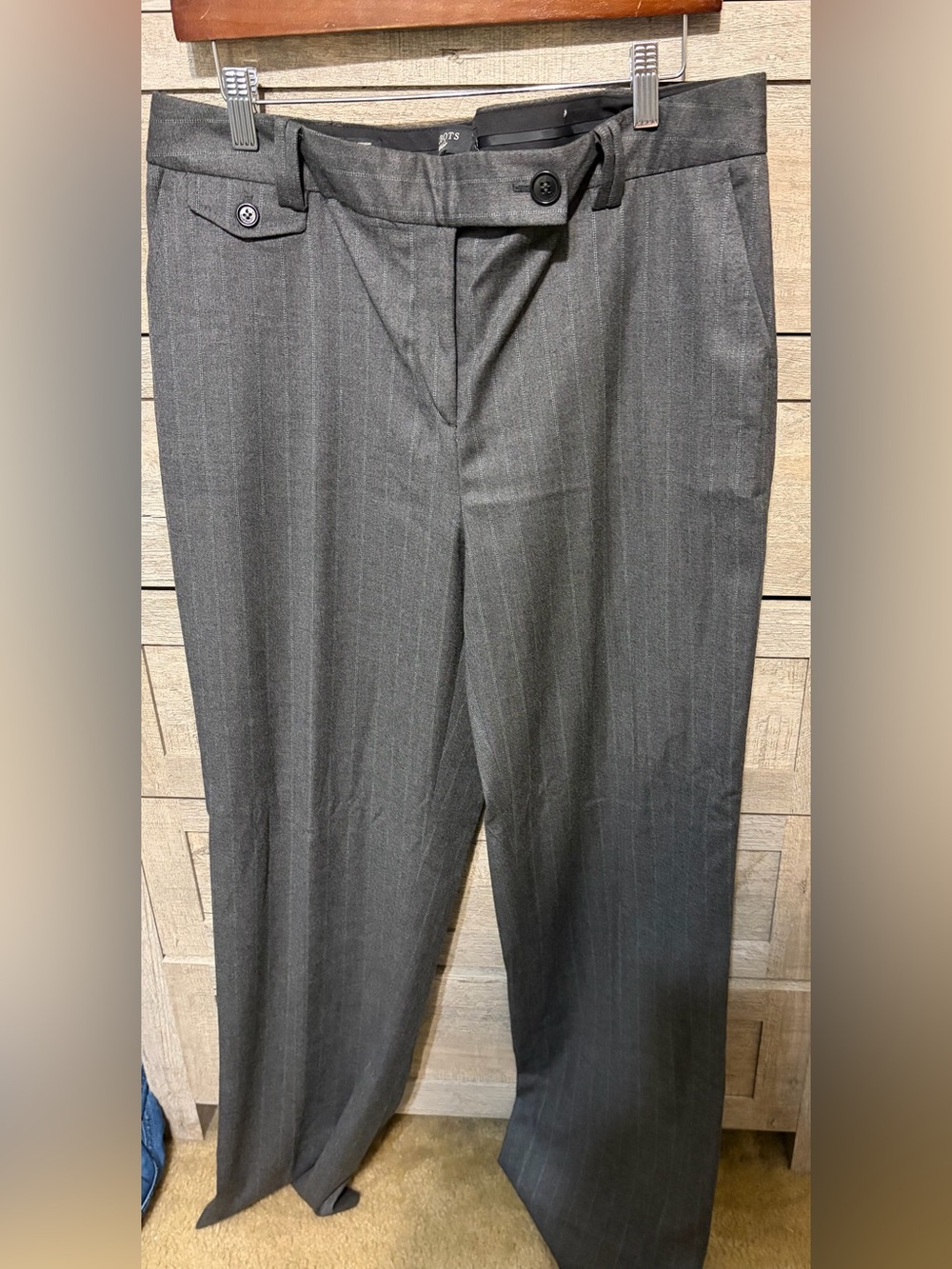 Talbots Women's Gray Pinstripe Trousers